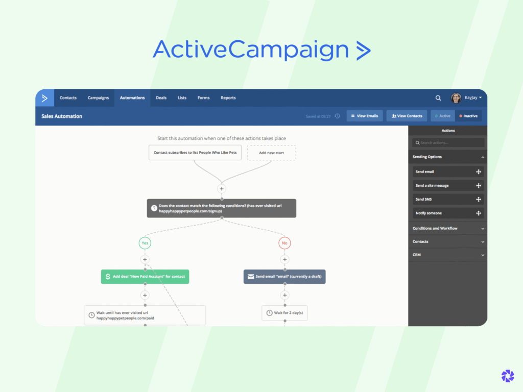 Best Email Automation Tools: ActiveCampaign