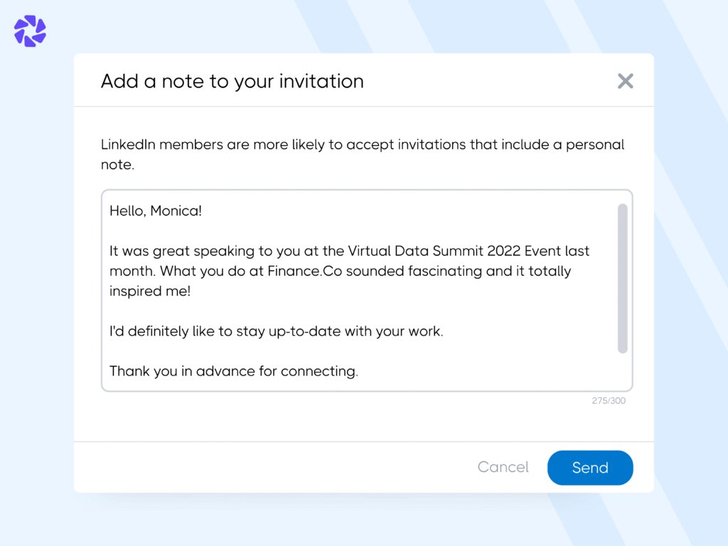 LinkedIn networking: Connection Personalization