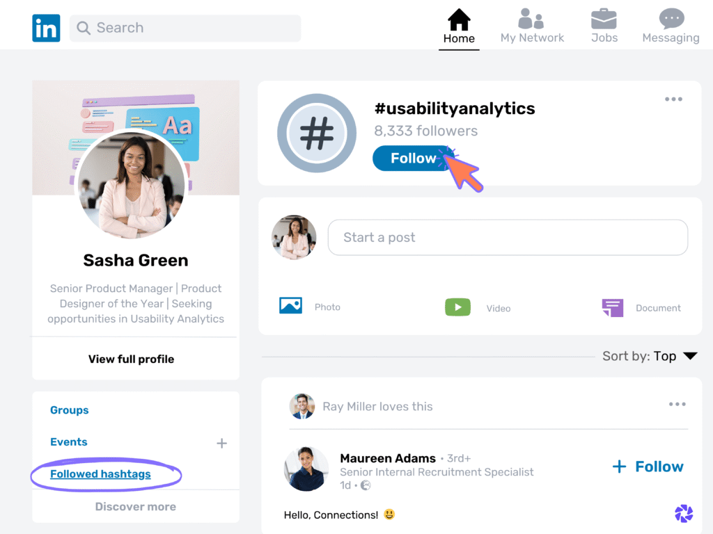 Improve LinkedIn Profile: Add Community Hashtags