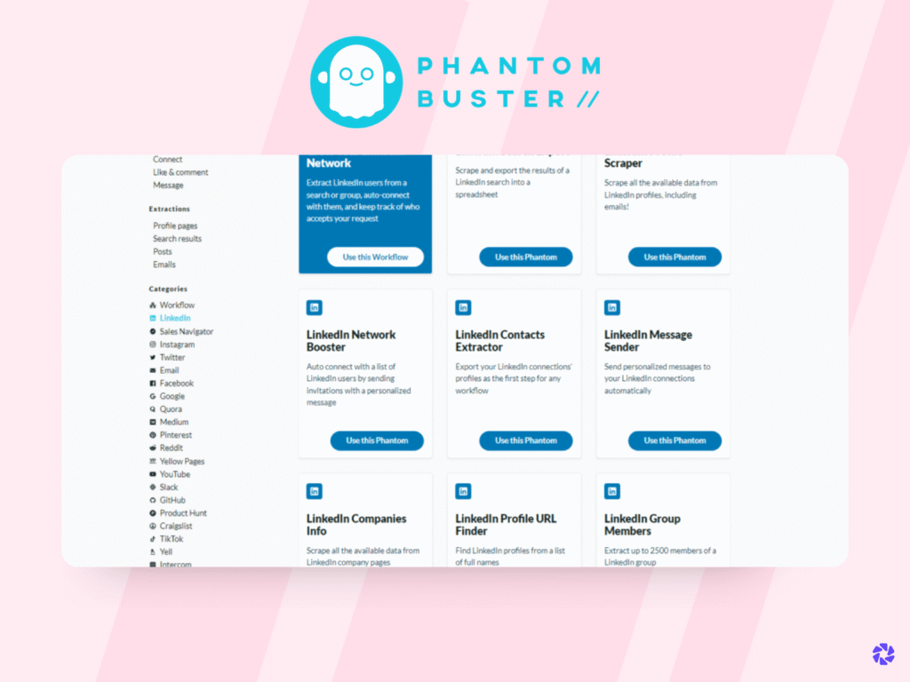 Best LinkedIn Scraping Tools: Phantombuster