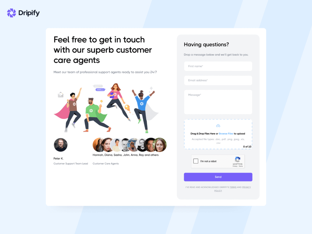 Dripify for Recruiters: Dripify Comes With Great Customer Support
