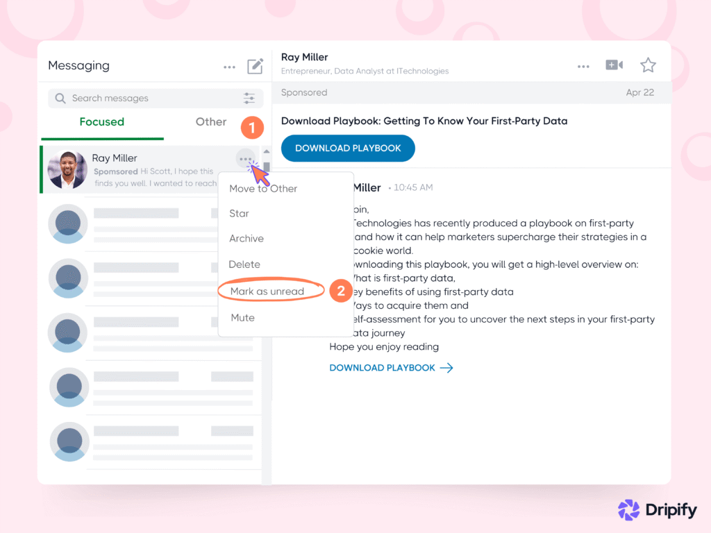 How to Better Manage Your LinkedIn Messages: Use the Mark Unread Feature