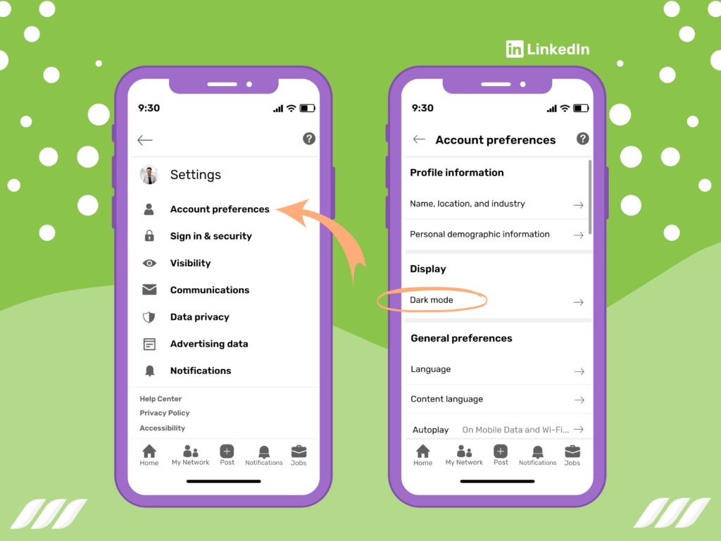 Switch Between Light and Dark Mode on LinkedIn 3