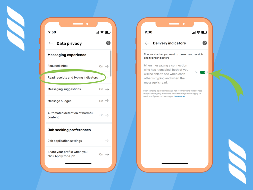 Enabling LinkedIn Read Receipts on Mobile