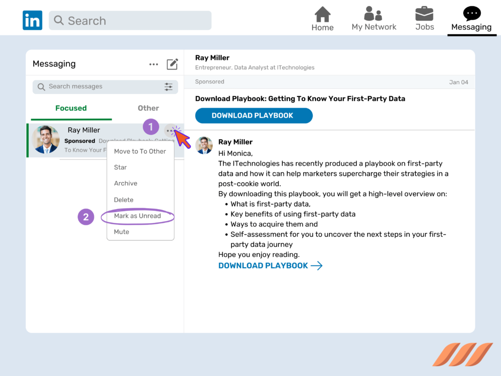 Is it possible to read a LinkedIn message without letting the sender know