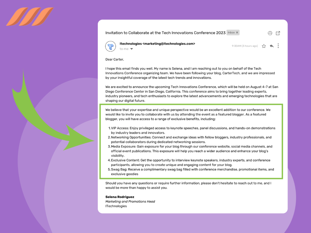 Collaboration Email: Be specific about your expectations