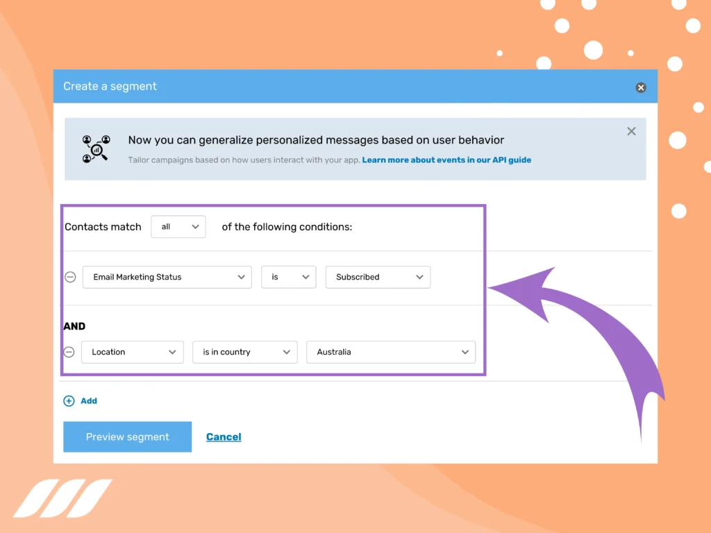 Email variables: Segmentation variables