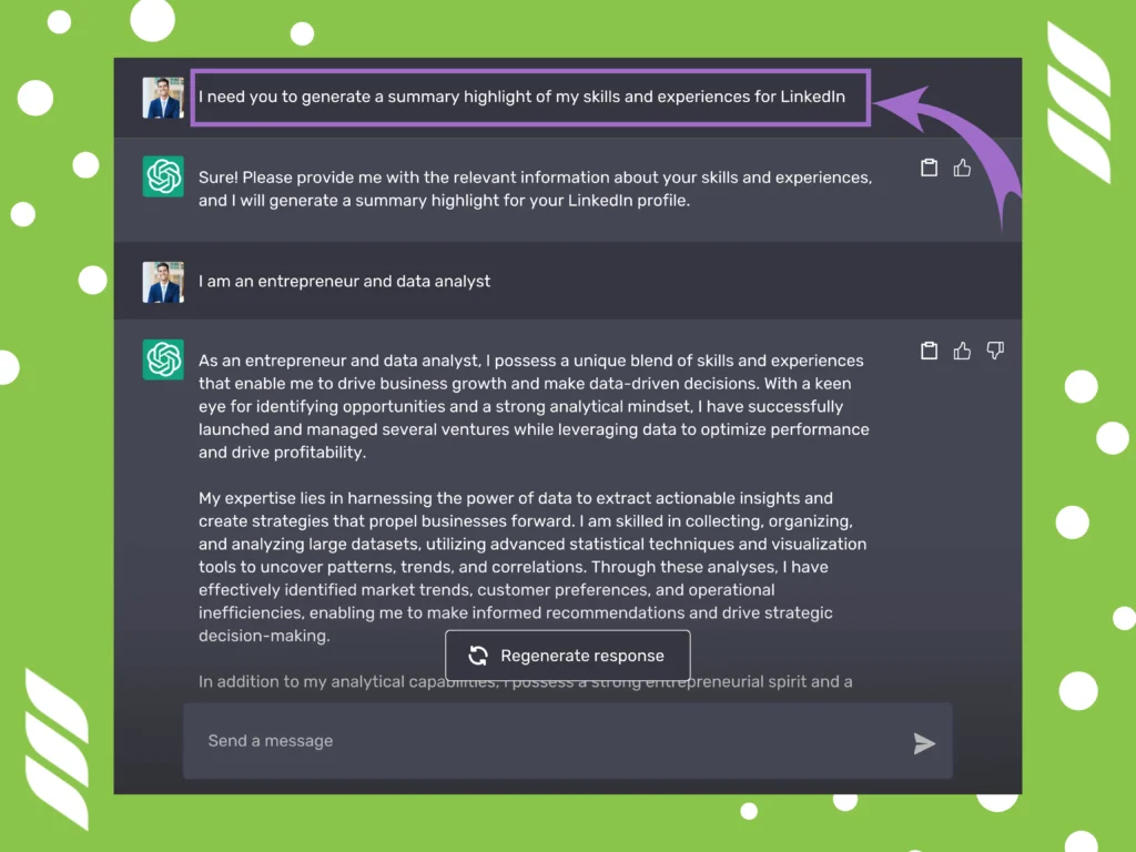 ChatGPT for LinkedIn: Write Professional Summary