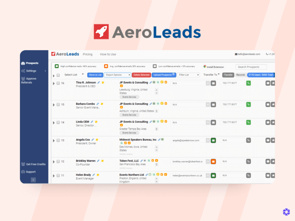 Best LinkedIn Lead Generation Tools: AeroLeads