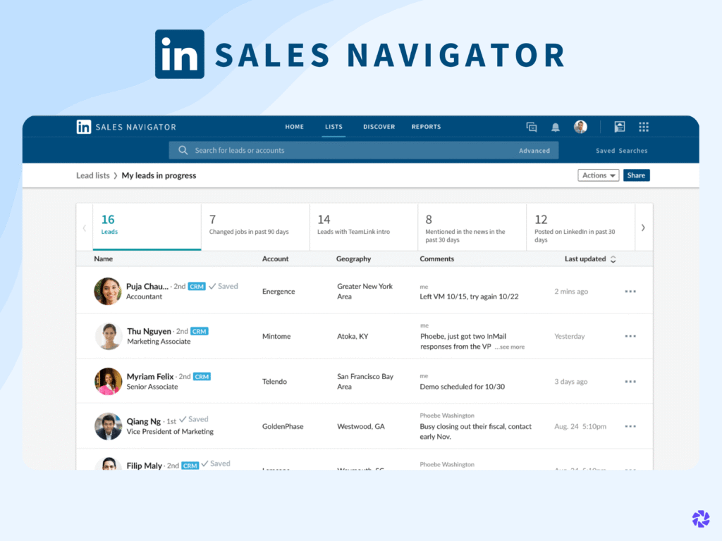 Best LinkedIn Automation Tools: LinkedIn Sales Navigator