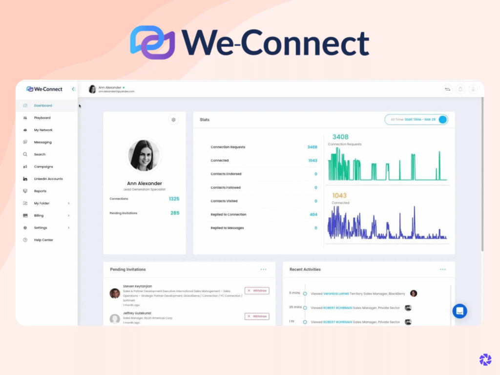Best LinkedIn Automation Tools: We-Connect