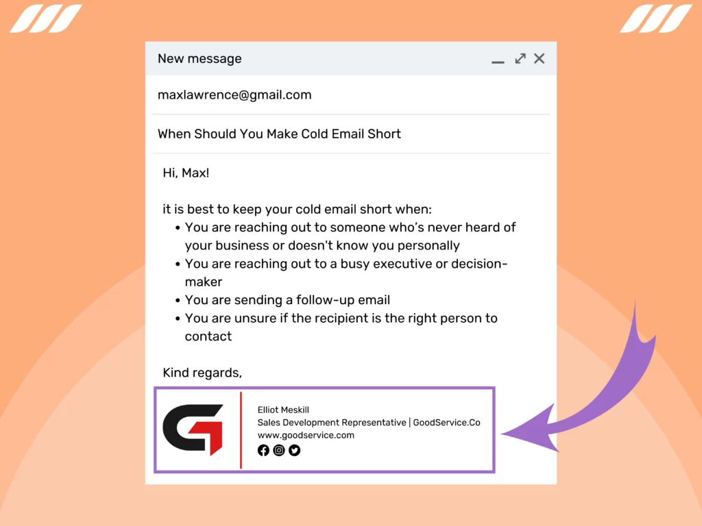 How Long Should a Cold Email Be: Improve your signature