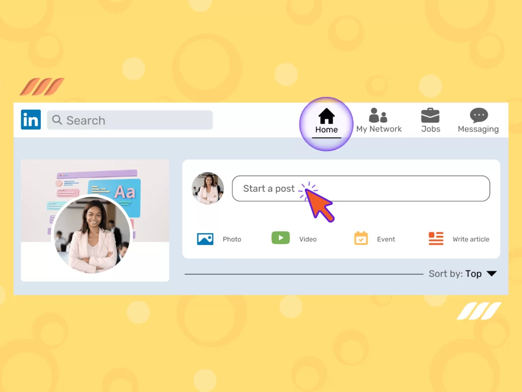 Step-1 How to Create a Poll on LinkedIn Desktop
