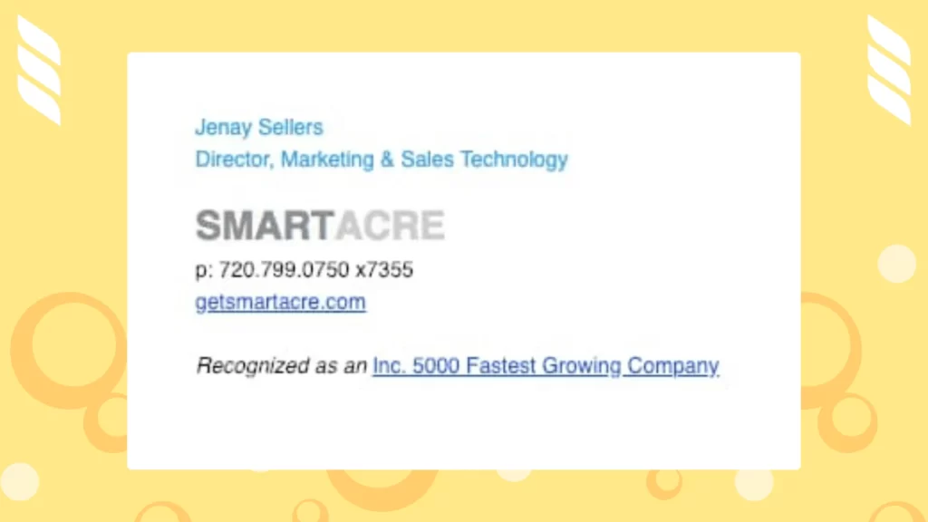 Email Signature Example 3