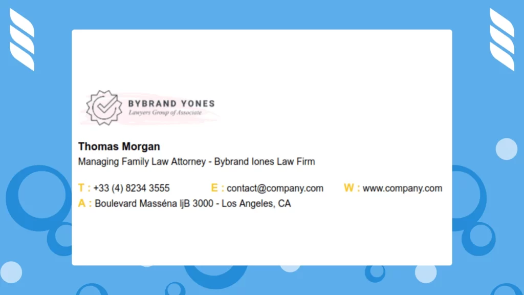 Email Signature Example 5