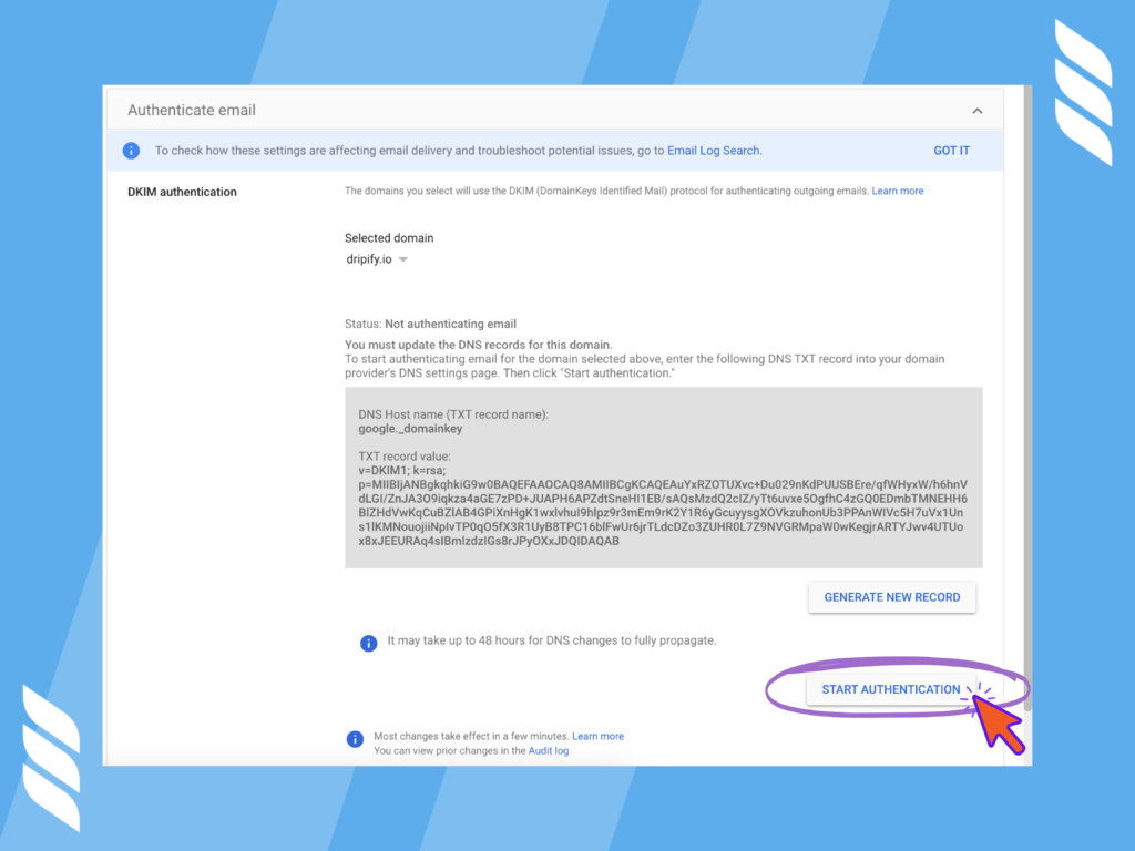 Step-6: How to SET DKIM