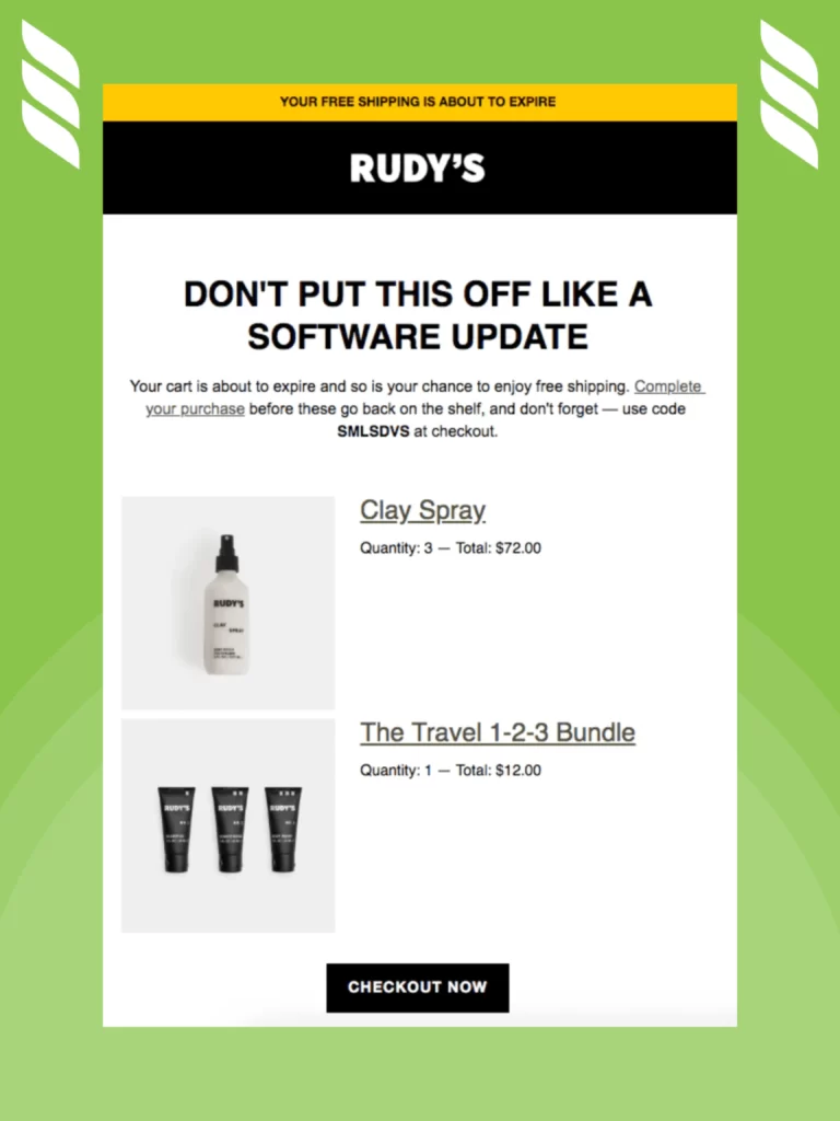 Email Automation Examples: Abandoned Cart Recovery