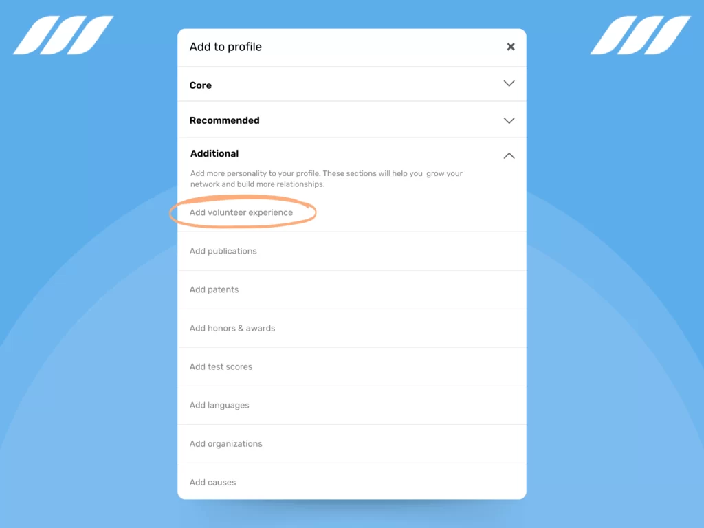 Use LinkedIn as a student: Highlight Relevant Experience