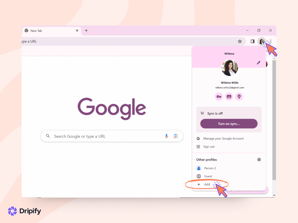Manage Multiple LinkedIn Accounts: Set-Up a New Chrome Account