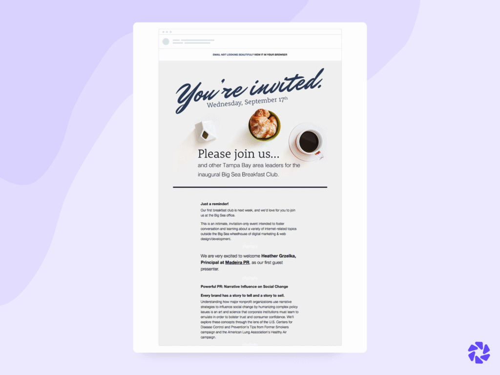 Email Marketing Examples: Event Invitation Emails