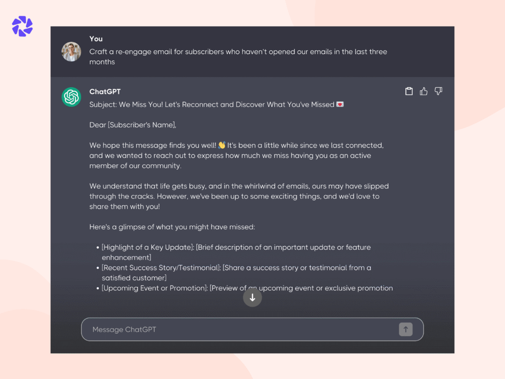 How to Use ChatGPT in Email Marketing: Generating Re-engage Emails