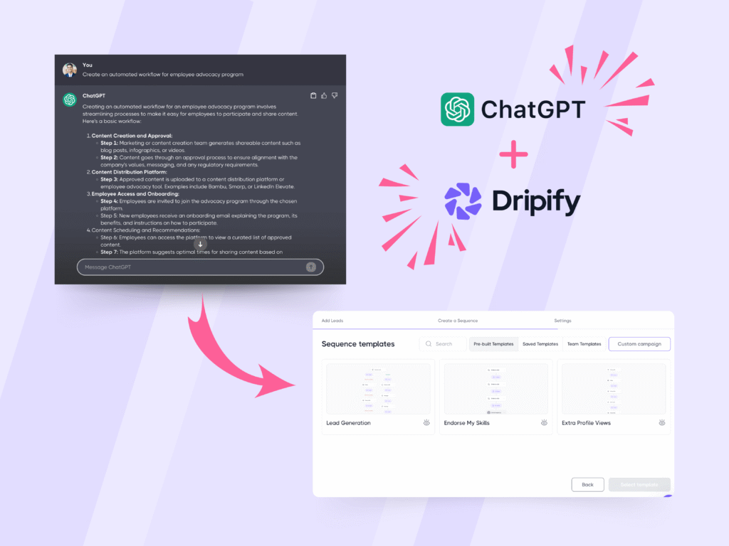 Use Dripify with ChatGPT for Email Marketing: Generating Email Automation Workflows