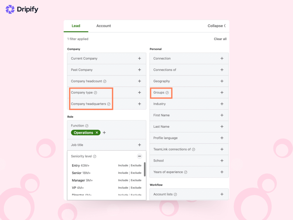 The Differences Between Sales Navigator vs Recruiter Lite: Exclusive Filters in Sales Navigator