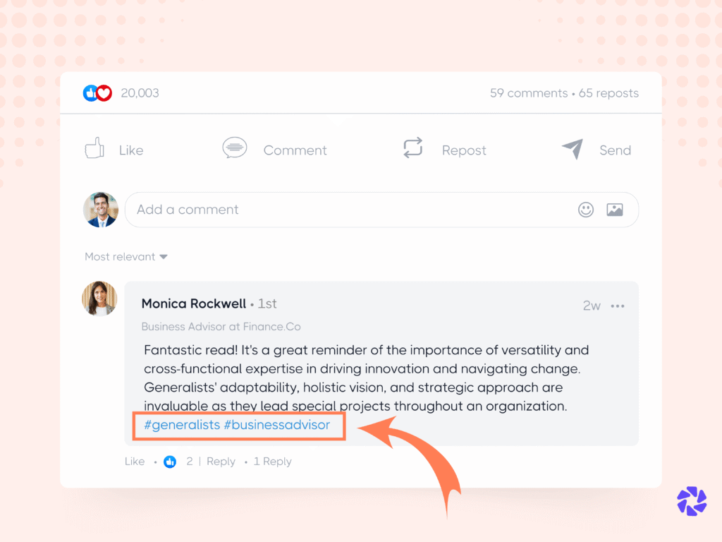 How to Comment on LinkedIn: Leverage Hashtags