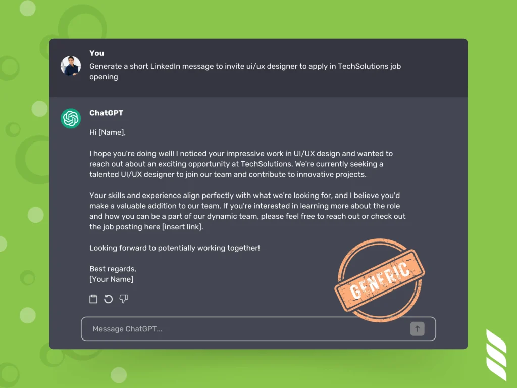 Disadvantages of Using ChatGPT for LinkedIn: Responses May Sound Too Generic