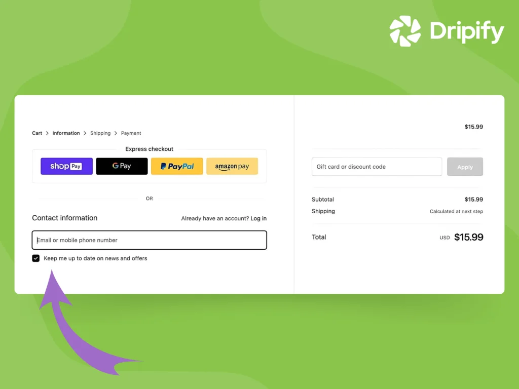 How to Create an Email List: Put a Subscription Option at Checkout