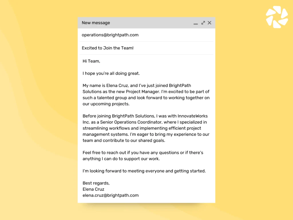 How to Introduce Yourself in an Email to Coworkers