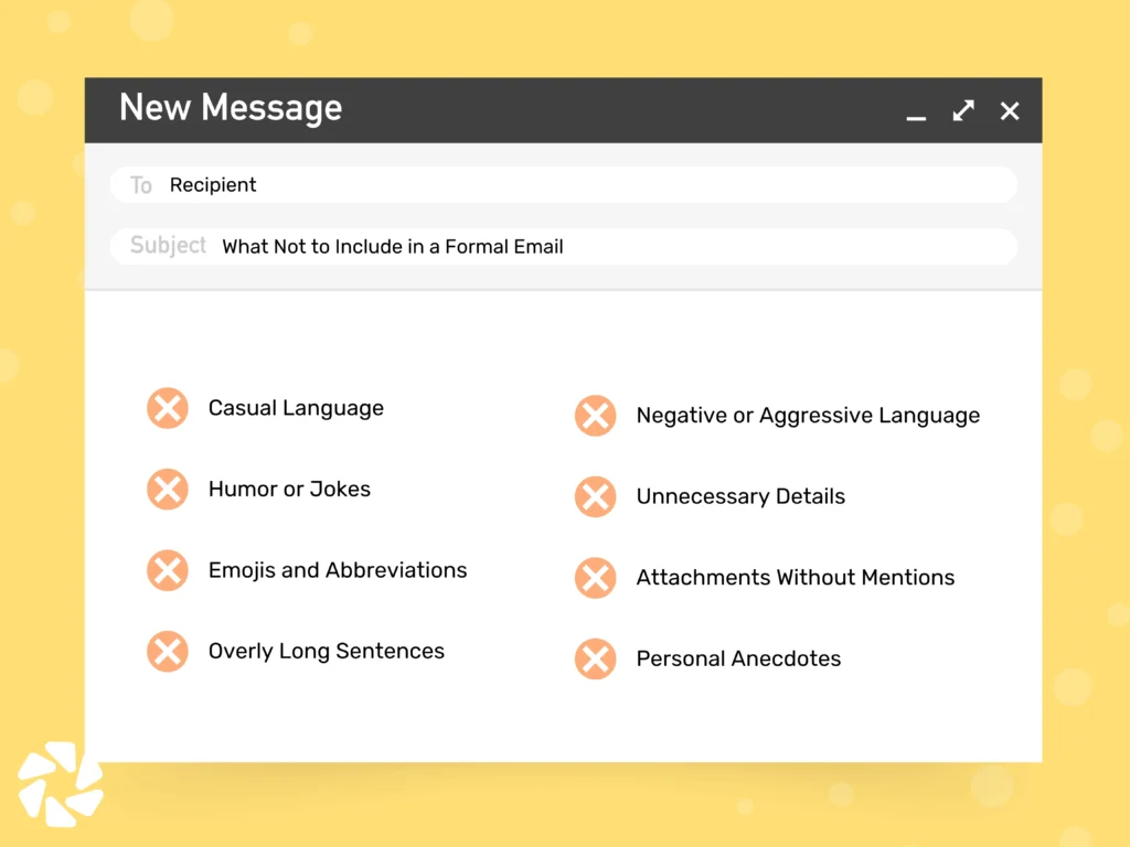 What Not to Include in a Formal Email