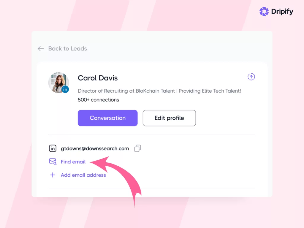 Exploring Email Finder in Lead Profiles